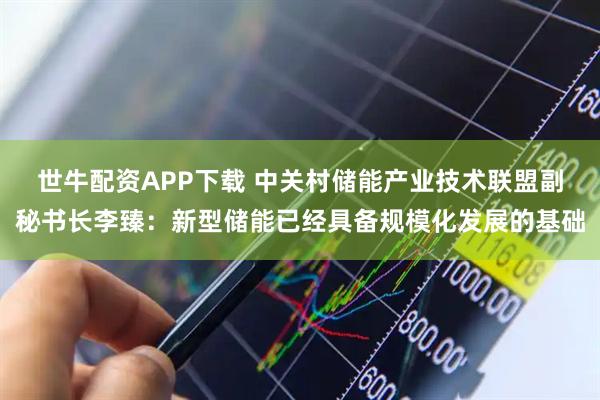 世牛配资APP下载 中关村储能产业技术联盟副秘书长李臻：新型储能已经具备规模化发展的基础