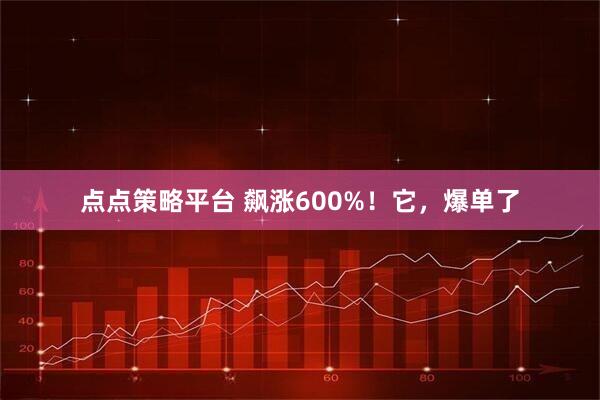 点点策略平台 飙涨600%！它，爆单了