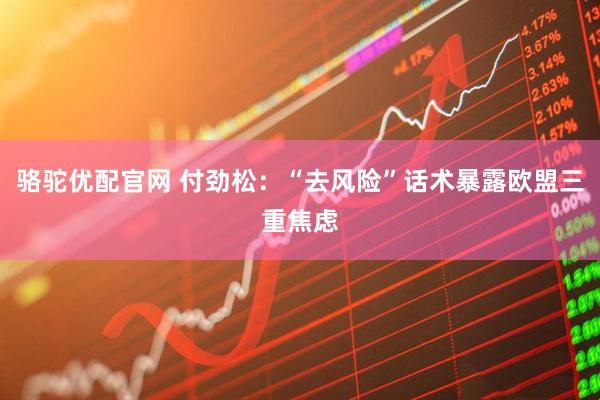 骆驼优配官网 付劲松：“去风险”话术暴露欧盟三重焦虑