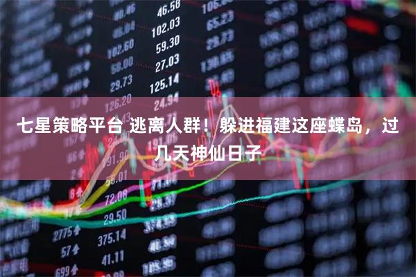 七星策略平台 逃离人群！躲进福建这座蝶岛，过几天神仙日子